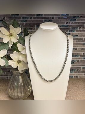 Vintage Byzantine style wheat chain necklace